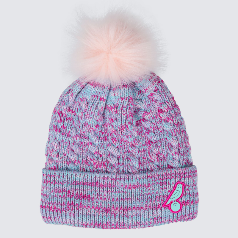Norwich City Womens Pink Cable Knit Bobble