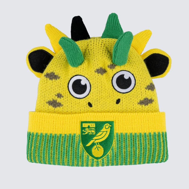 Norwich City Junior Dino Beanie Norwich City Junior Dino Beanie
