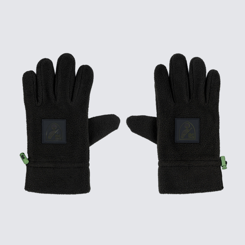 Norwich City Black Fleece Gloves Adult