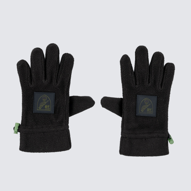 Norwich City Black Fleece Gloves Juniors Norwich City Black Fleece Gloves Juniors
