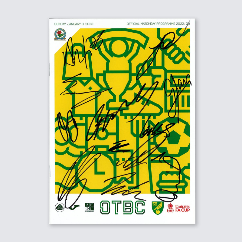 Programme v Blackburn Rovers 22/23 - SQUAD SIGNED