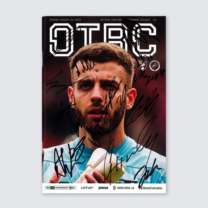Programme v Millwall 23/24 - SQUAD SIGNED