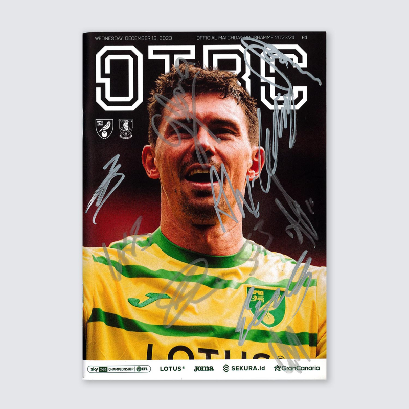Programme v Sheff Wed 23/24 - SQUAD SIGNED