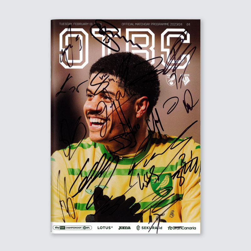 Programme v Watford 23/24 - SQUAD SIGNED