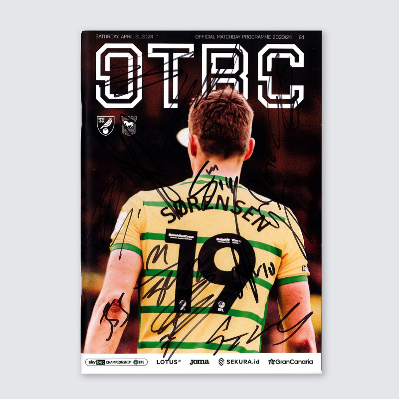 Programme v Ipswich Town 23/24 - SQUAD SIGNED