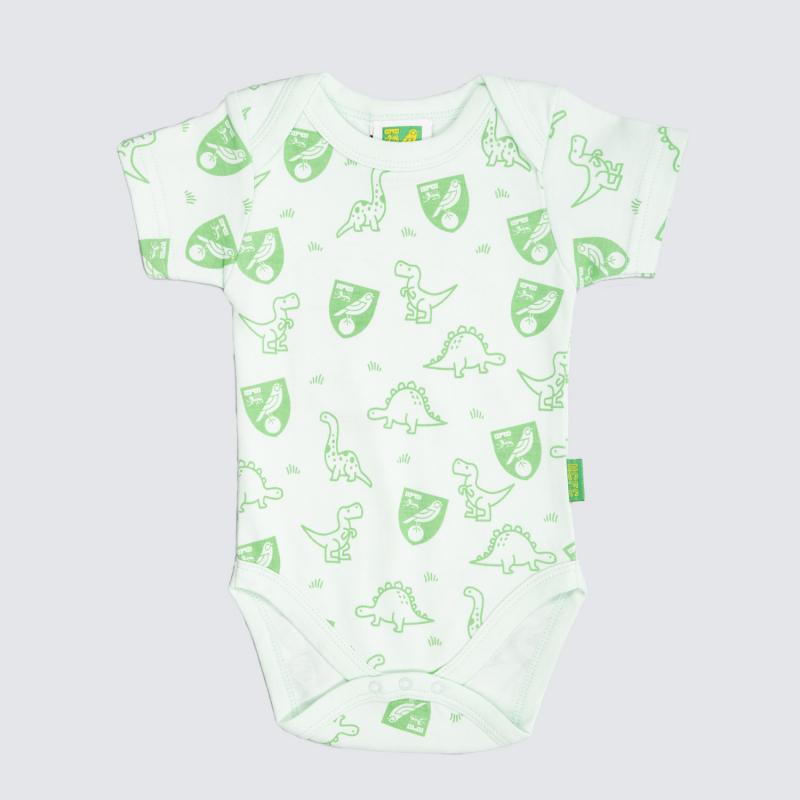 Norwich City Dinosaur Bodysuit Mint Norwich City Dinosaur Bodysuit Mint