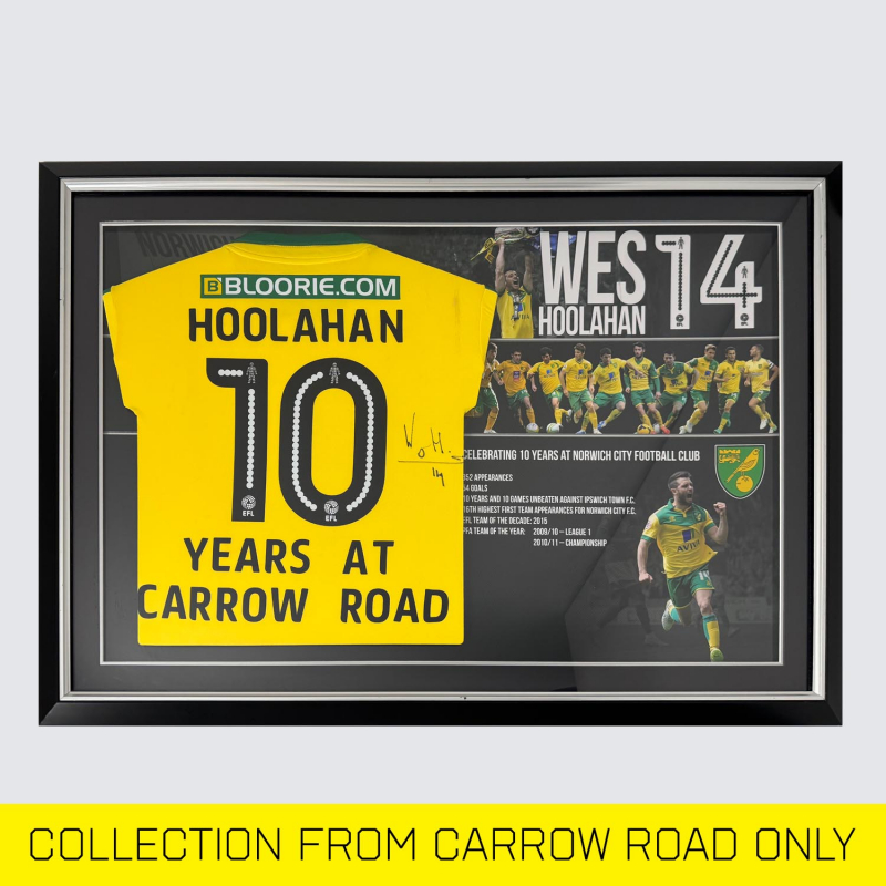 Wes Hoolahan 10 Years Celebration Framed Shirt