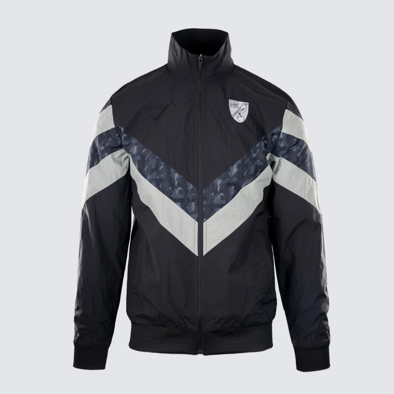 Retro Blackout Crinkle Full Zip Jacket