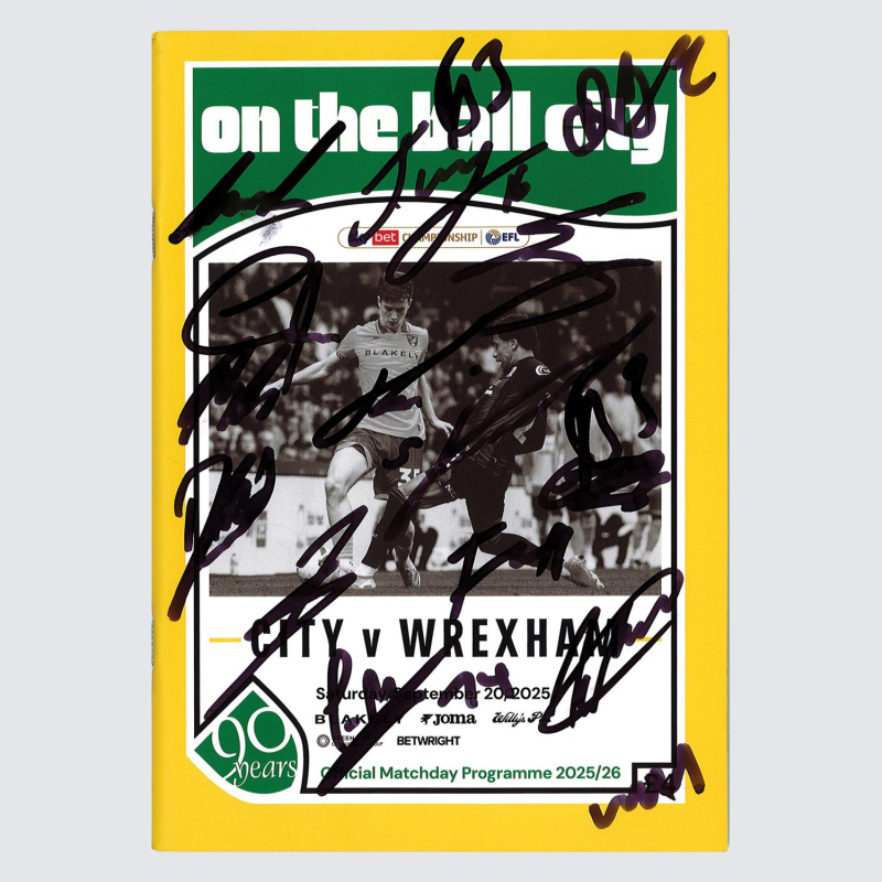 Programme v Wrexham 25/26 - SQUAD SIGNED