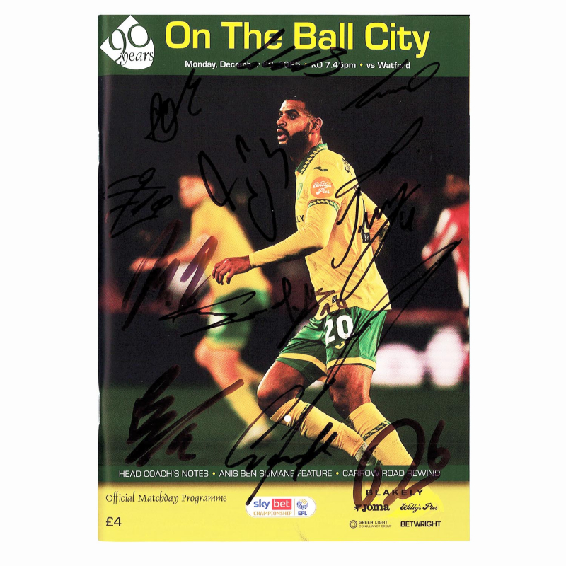 Programme v Watford 25/26 - SQUAD SIGNED