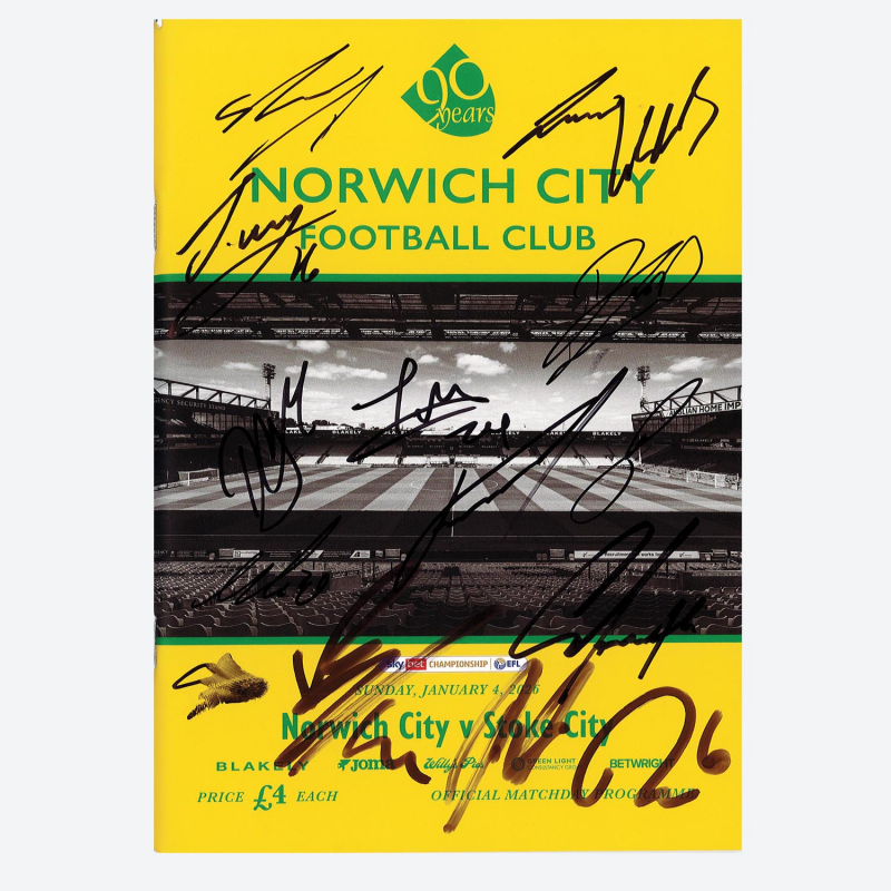 Programme v Stoke City 25/26 - SQUAD SIGNED