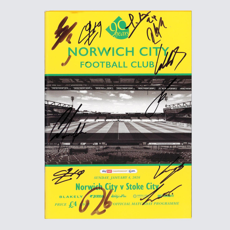 Programme v Stoke City 25/26 - SQUAD SIGNED