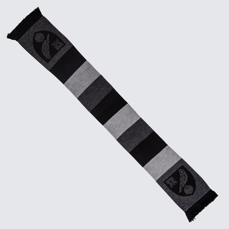 Grey Tonal Ribbed Scarf