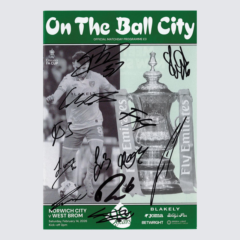 Programme v WBA FA Cup 25/26 - SQUAD SIGNED